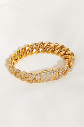 Gold Plated Inlaid Zircon Bracelet - Elevate Your Style, Bracelets, $ 55.00, A Moment Of Now™